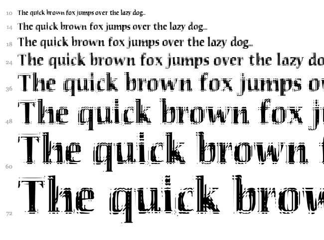 VTC Seeindubbledointriple font waterfall
